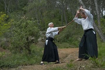 Image showing training of Aikido