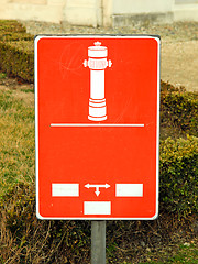 Image showing Fire hydrant sign