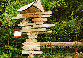 Image showing Empty sign on a trail