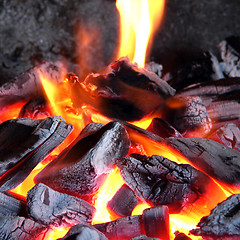 Image showing Burning coals