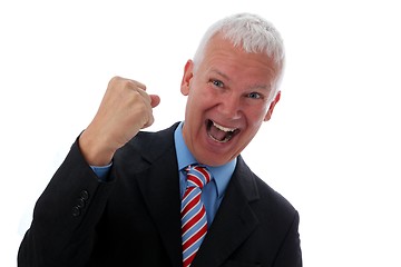 Image showing Businessman crazy with fist