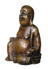 Image showing Buddha made of dark wood