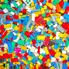 Image showing Plastic building blocks