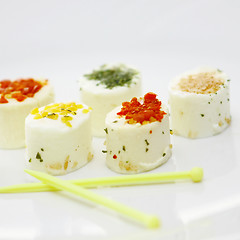 Image showing French cheese on white plate