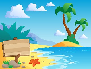 Image showing Beach theme scenery 2