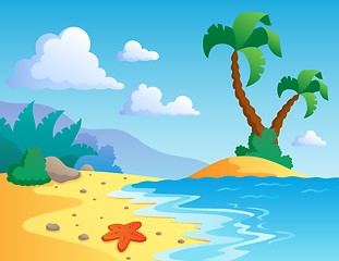 Image showing Beach theme scenery 1