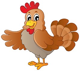 Image showing Happy cartoon hen