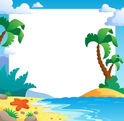 Image showing Beach theme frame 1