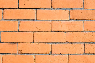 Image showing Orange brick wall