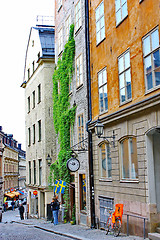 Image showing Along the streets of The Old Town (Gamla Stan) in Stockholm