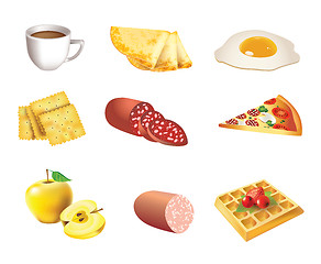 Image showing Food icon set