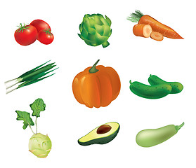 Image showing Set of  vegetables