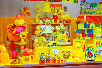 Image showing Showcase of the Toys shop in Stockholm