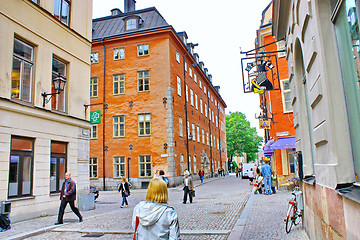 Image showing The streets of The Old Town in Stockholm