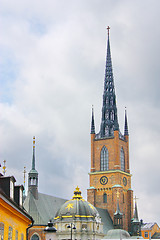 Image showing Church on the island of Riddarholmen in Stockholm