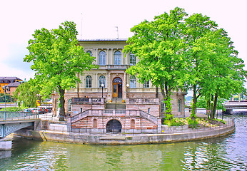 Image showing The house on a round island in Stockholm