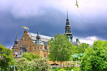 Image showing The Nordic Museum in Stockholm, Sweden