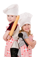 Image showing two children cooks