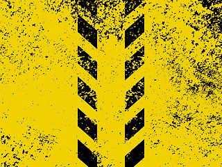 Image showing A grungy and worn hazard stripes texture. EPS 8