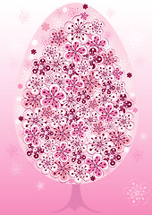 Image showing Pink easter spring tree