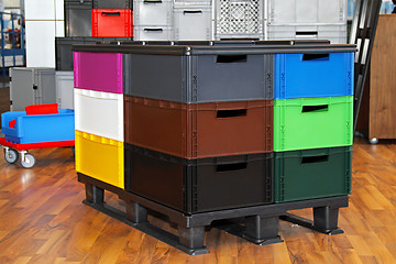 Image showing Color crates