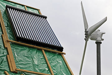 Image showing Rooftop water heater