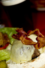 Image showing bacon cheeseburger