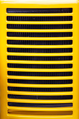 Image showing Yellow radiator grill