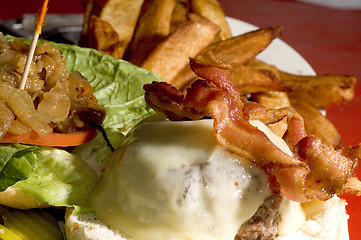 Image showing bacon cheeseburger