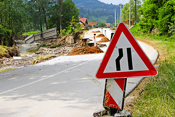 Image showing Damaged road