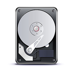 Image showing Opened hard drive disk 