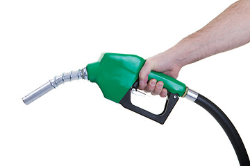 Image showing Green fuel nozzle