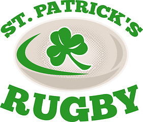 Image showing st. patrick's rugby ball shamrock