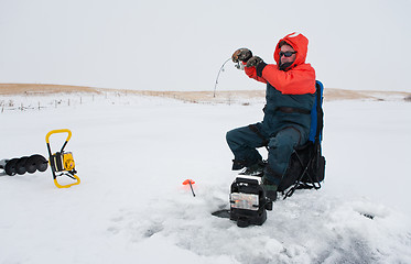 Image showing Ice fishing