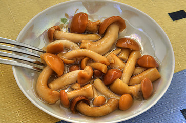 Image showing Pickled mushrooms