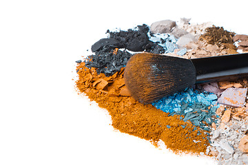 Image showing set of multicolor crushed eyeshadows