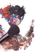 Image showing crushed eyeshadows