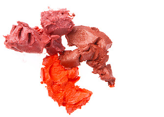 Image showing scraps of lipstick