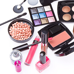 Image showing set of cosmetic makeup products