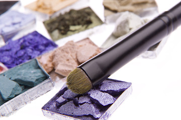 Image showing multicolored crushed eyeshadows