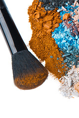 Image showing set of multicolor crushed eyeshadows