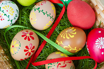 Image showing painted easter eggs