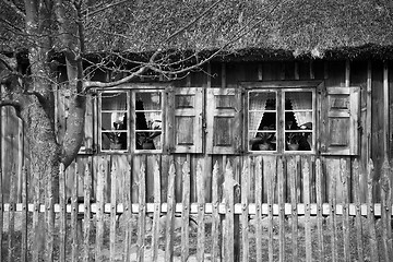 Image showing window of old wooden cottage