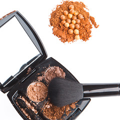 Image showing crushed compact eyeshadows