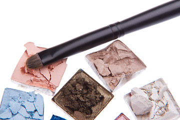 Image showing multicolored crushed eyeshadows