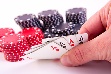 Image showing four aces