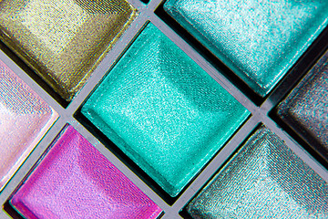 Image showing colorful eyeshadows