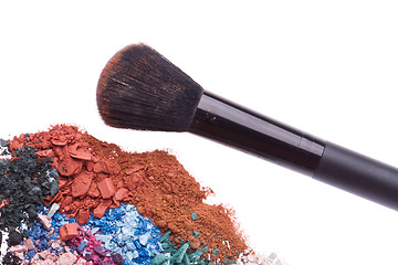 Image showing set of multicolor crushed eyeshadows