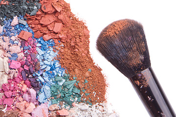 Image showing set of multicolor crushed eyeshadows