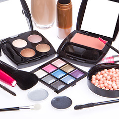 Image showing set of cosmetic makeup products